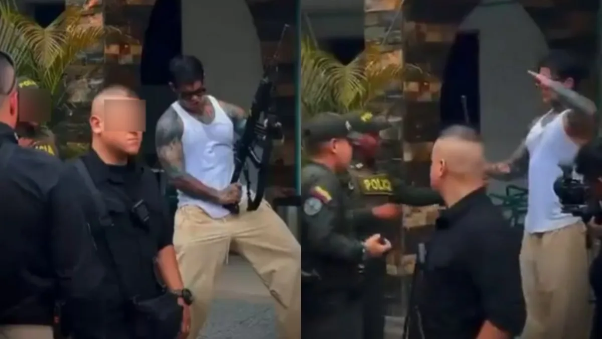 Video: la Policía abrió una investigación tras un video en el que Yeferson Cossio manipuló un arma de dotación en hotel de Quibdó, Chocó