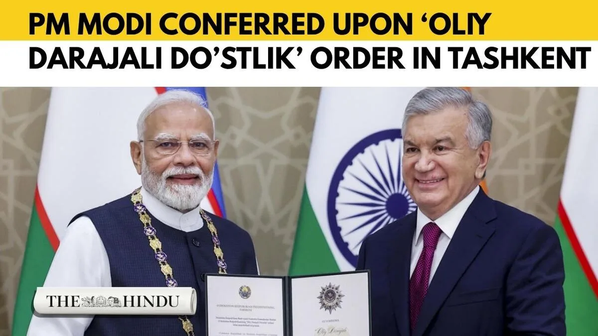 Watch: PM Modi gets Uzbekistan’s highest award, calls it honour for 140 crore Indians