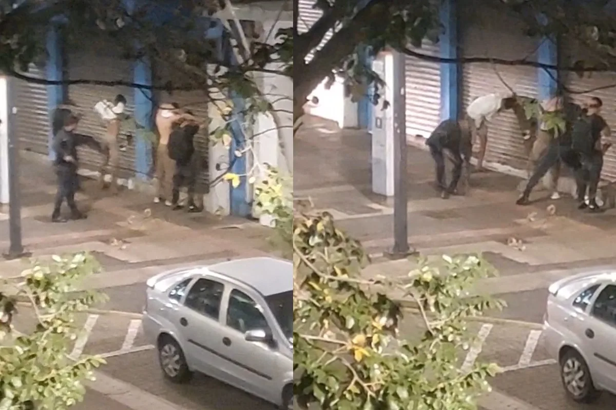 Policiais agridem jovens com socos e chutes durante abordagem na rua 14 de Julho, em Campo Grande
