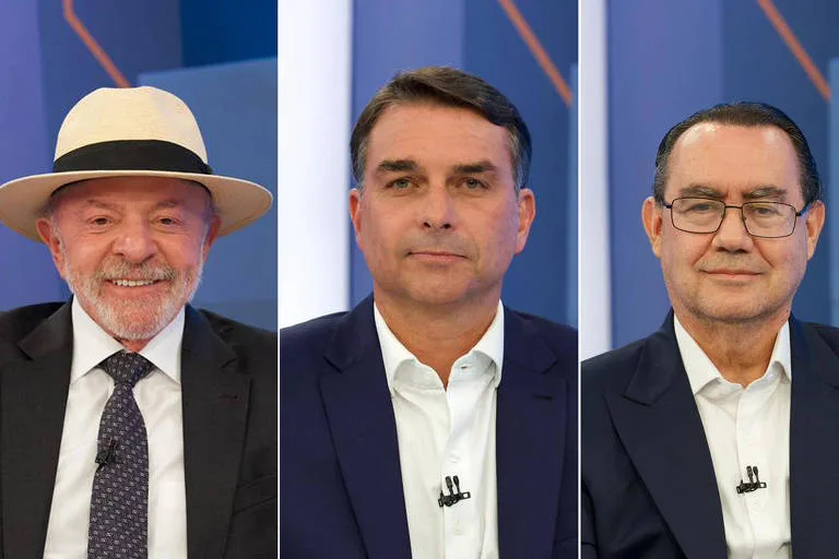 Datafolha: no 1º turno, Lula tem 39% dos votos totais; Flávio, 36%; e Cury, 6%