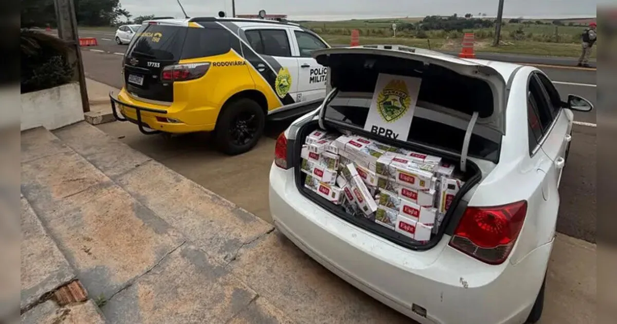 Jovem de 23 anos é preso na PR-323 com mil pacotes de cigarros contrabandeados