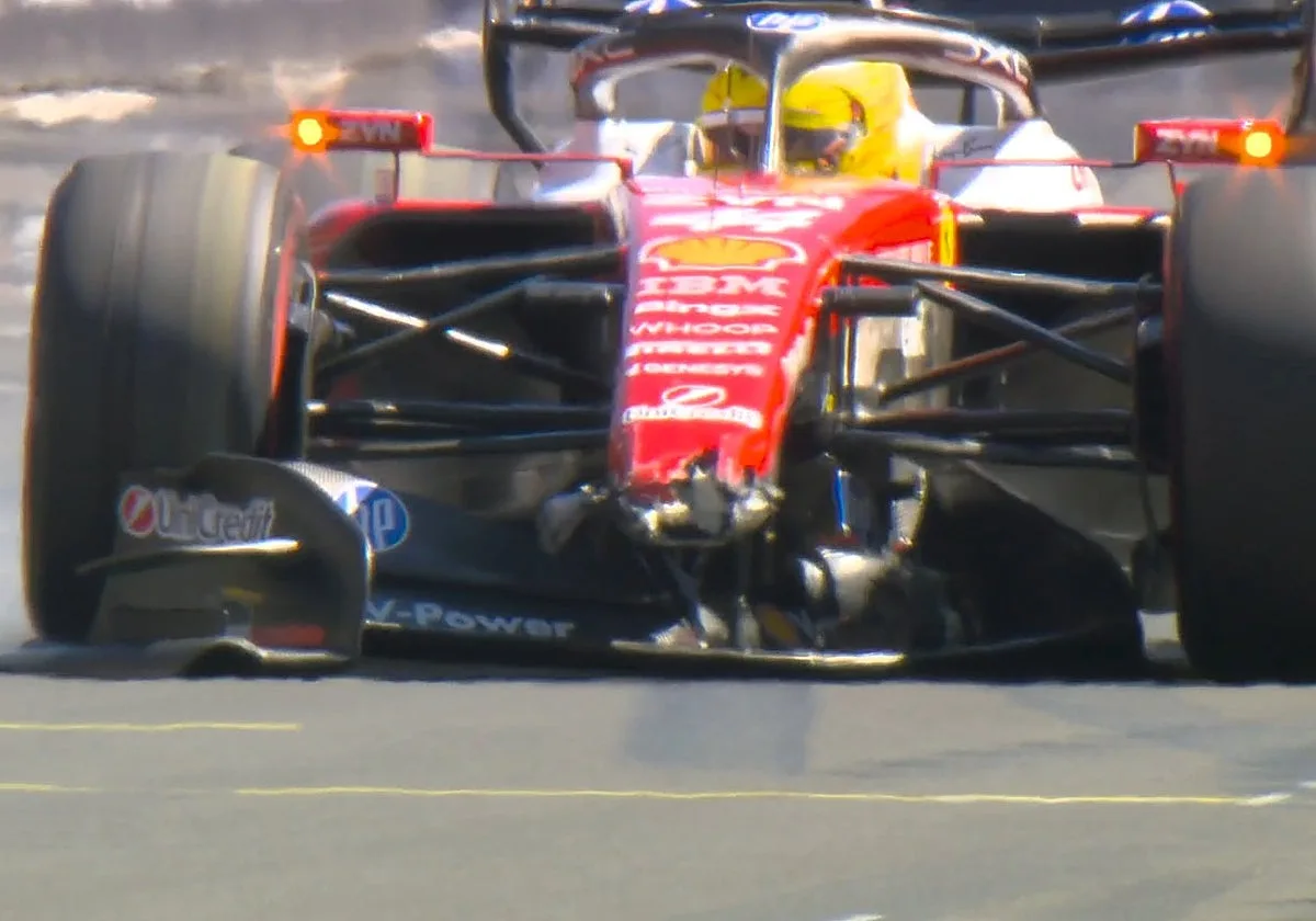 Liada de Hamilton en los libres 3 tras chocar contra el muro