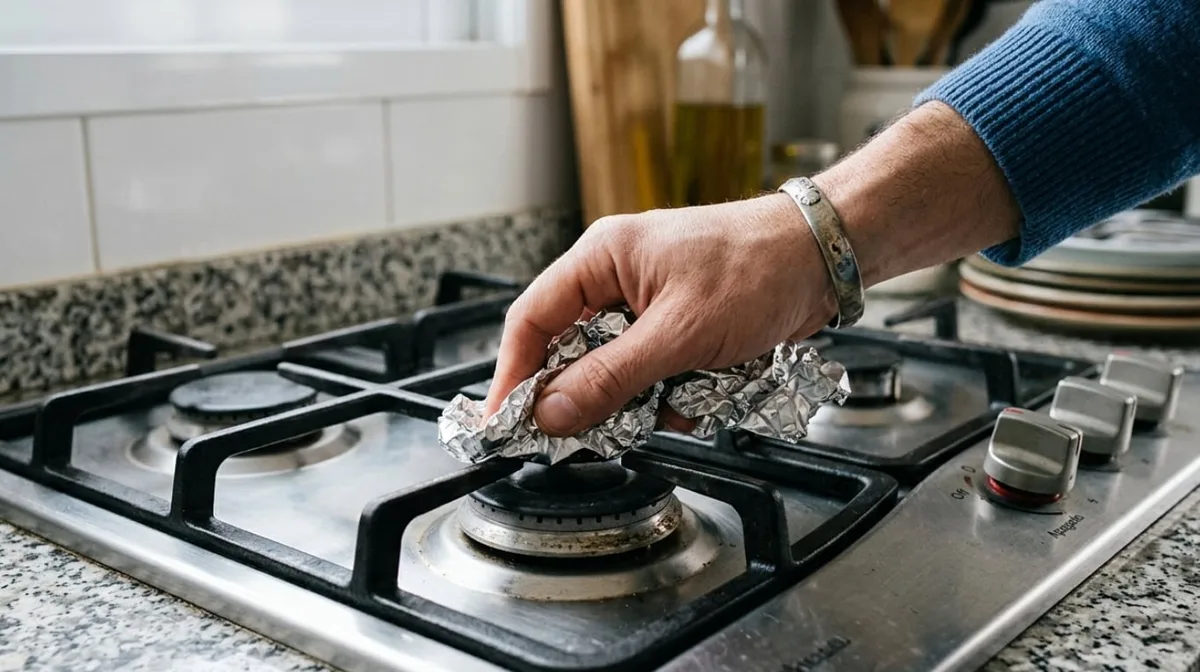 Frotar papel aluminio en las hornallas de la cocina: para qué sirve y por qué algunos lo recomiendan