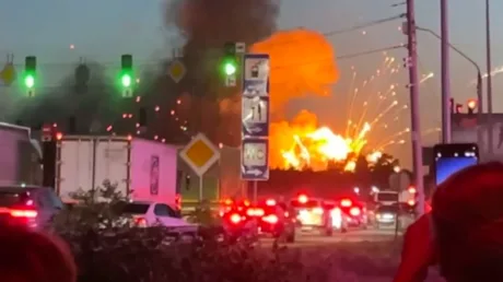 WATCH huge blasts rock ‘missile warehouse’ near Kiev
