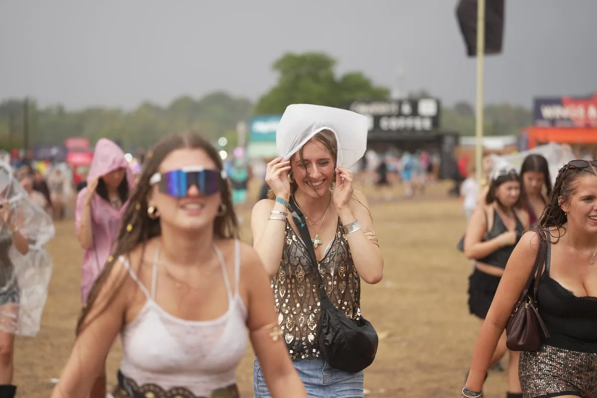Yellow thunderstorm warning issued as festivalgoers face more wet weather