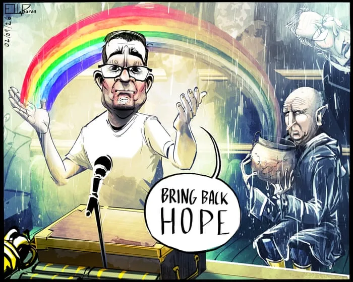 Ella Baron on Andy Burnham’s first prime minister’s questions – cartoon