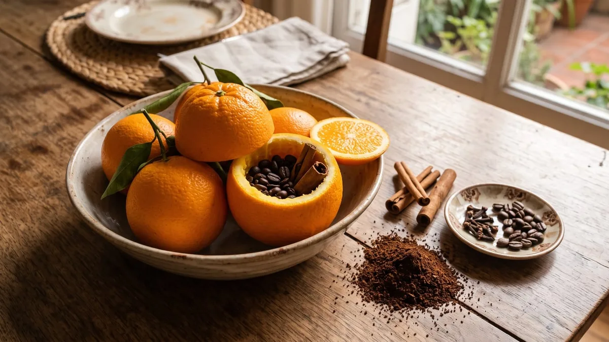 Llenar una naranja hueca con café, laurel, clavo de olor y canela: para qué sirve y por qué lo recomiendan cuando empieza el calor