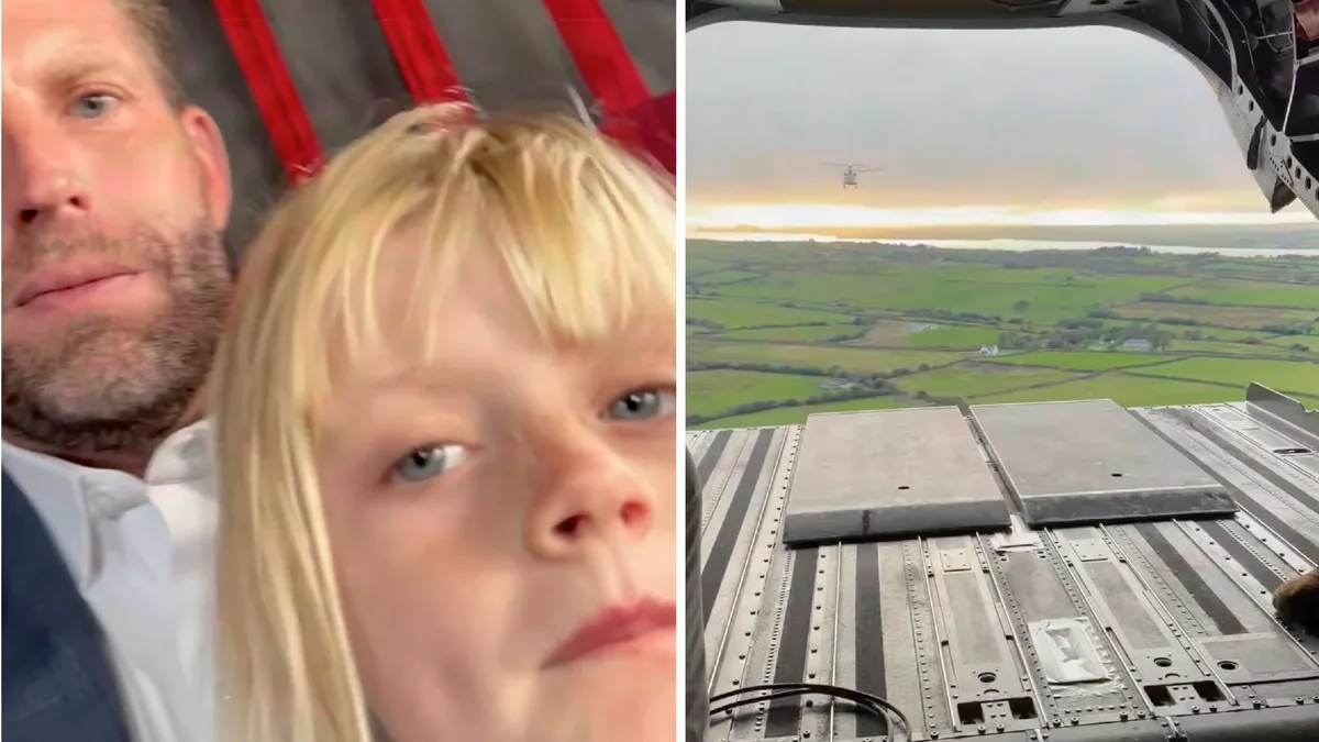 Eric Trump Posts Video of Children Riding Military Helicopter in Ireland