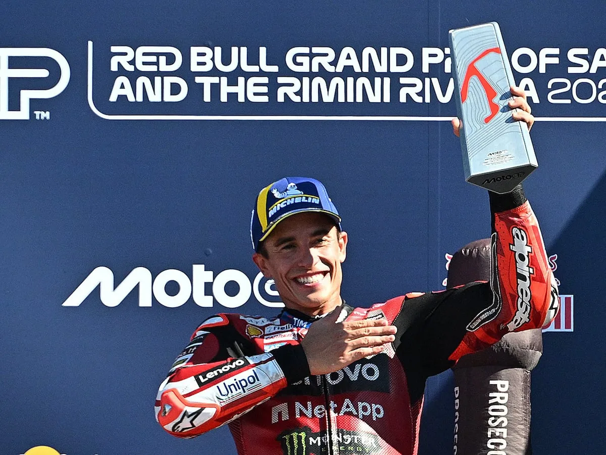 Marc Marquez wins San Marino MotoGP and takes title lead