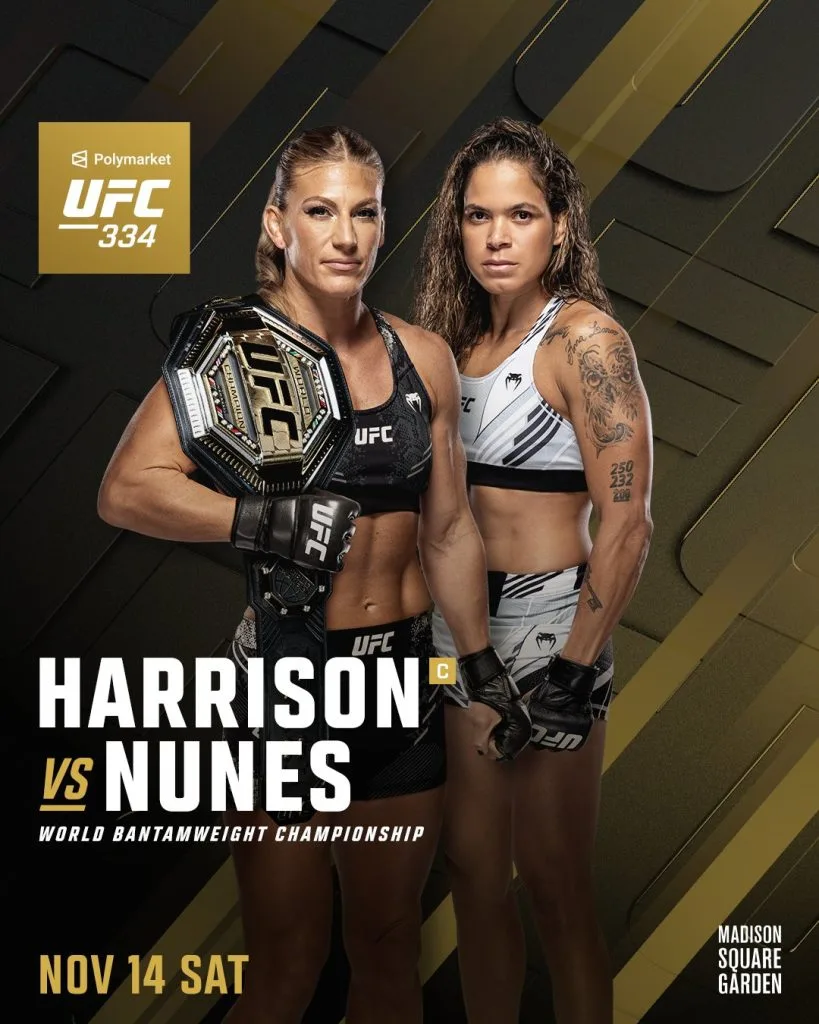UFC 334 tem lutas por cinturão anunciadas, com presença de Amanda Nunes