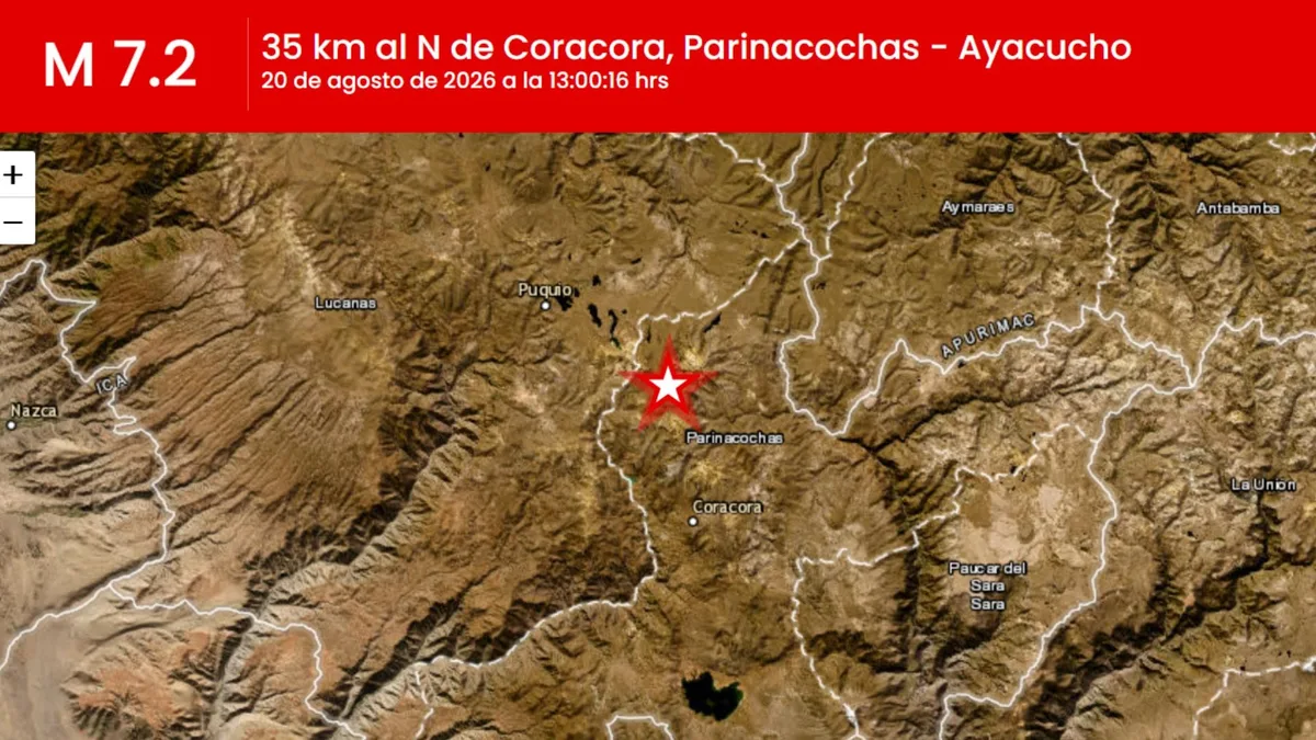 Terremoto en Ayacucho EN VIVO: sismo de 7.2 se registró hoy jueves 20 de agosto, informó el IGP