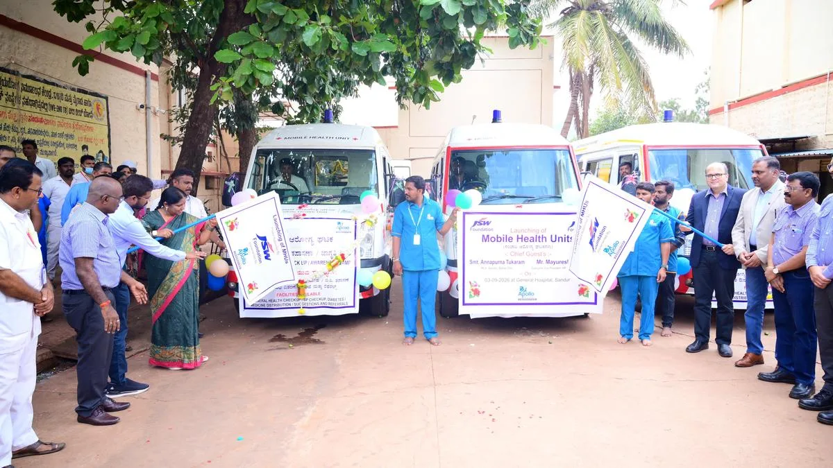 JSW Foundation releases 2026-27 calendar for its Mobile Health Unit in Sandur taluk