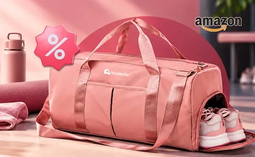 Maleta deportiva Bluelander baja a $133 pesos en Amazon; tiene 47% de descuento y compartimento para tenis