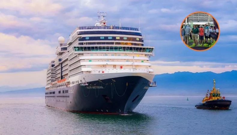 Crucero Nieuw Amsterdam llegó a Acajutla con 1,921 turistas para recorrer destinos de El Salvador