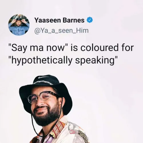 Yaaseen Barnes: 'I'm not here to change your mind, just your mood'
