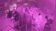 Watch: CCTV shows people take cover after missile hits Riyadh airport