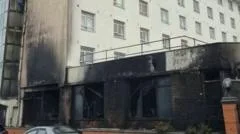 Homes evacuated over fears fire at seaside hotel weakened building's structure