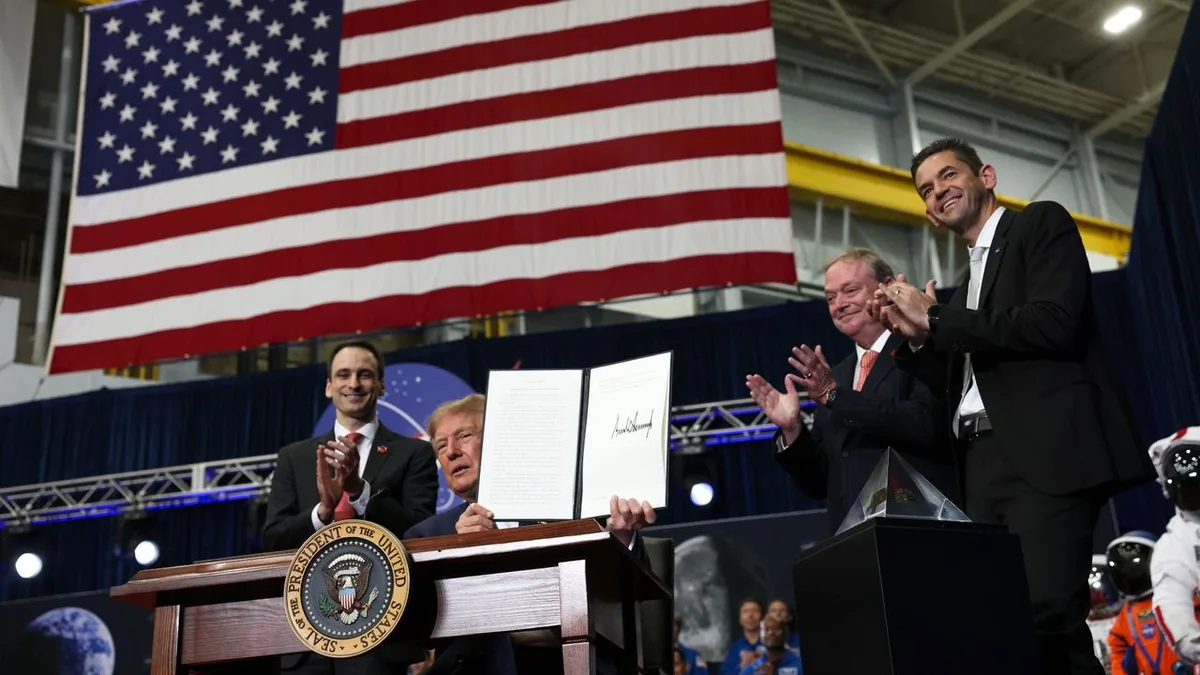 'It's going to be beautiful': President Trump signs order to create US Space Academy