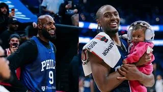 El tierno intercambio entre LeBron James y Tyrese Maxey que se volvió viral en la pretemporada