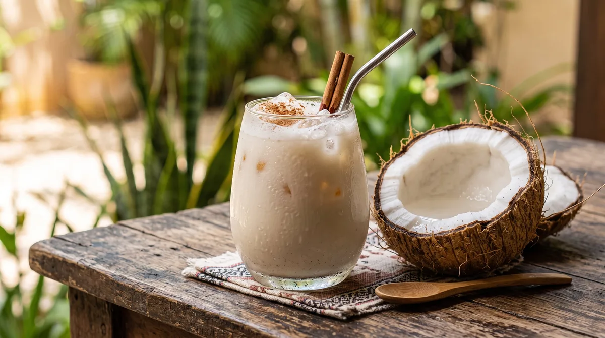 Horchata sin lácteos: versión vegana con leche de coco o almendra