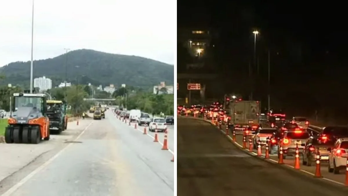 Interdição na Avenida da Saudade que alterou trânsito e gerou filas em Florianópolis vai durar 45 dias