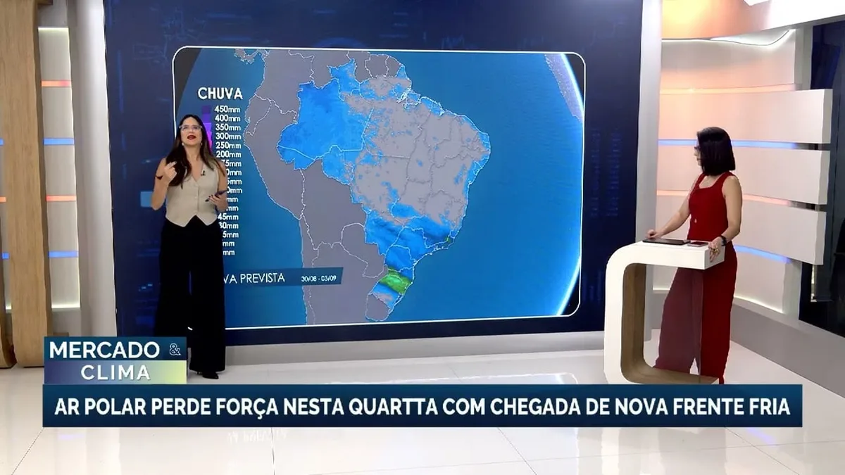 Frente fria traz mudanças no clima e temperaturas em várias regiões do Brasil