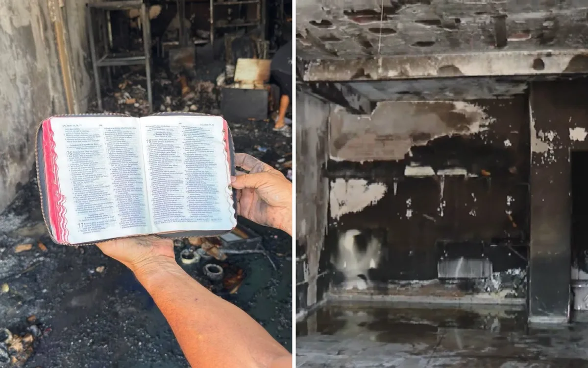 Bíblia fica intacta após incêndio destruir loja em Goiânia; vídeo