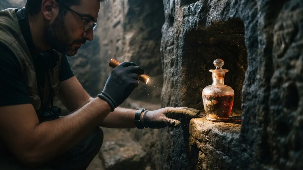 Um líquido avermelhado ficou 2.000 anos dentro de uma urna romana, mas seus polifenóis revelaram que ele era vinho branco