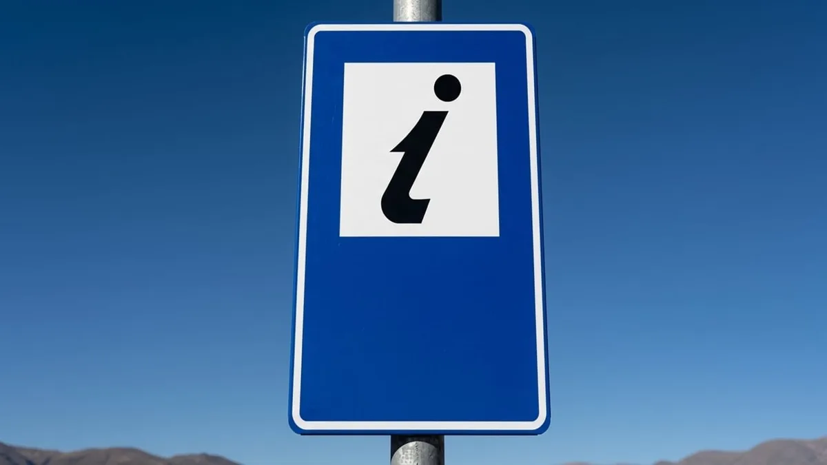 Qué significa esta señal de tránsito de color azul con una “i” en el medio y por qué es importante