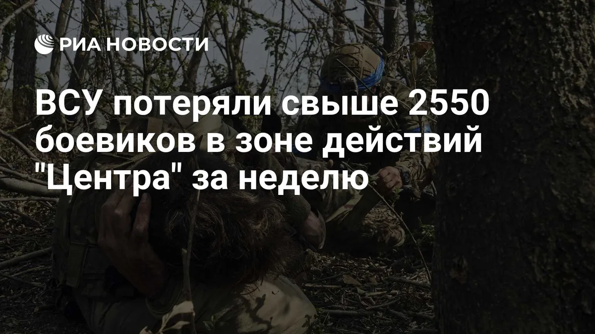ВСУ потеряли свыше 2550 боевиков в зоне действий "Центра" за неделю