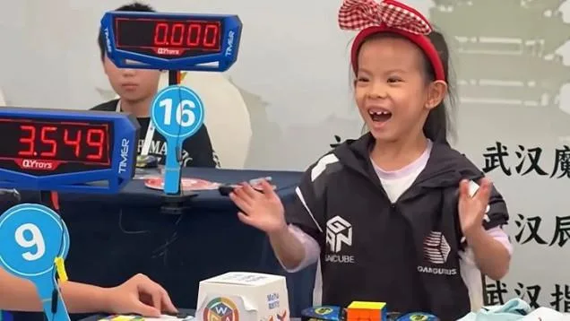 Women’s Rubik’s Cube world record set by six-year-old Lian Yunzhi at World Cube Association competition