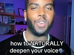 Scientists issue urgent warning over 'voicemaxxing' trend in which men perform 'neck crunches' to deepen their voices - amid fears it can cause permanent damage