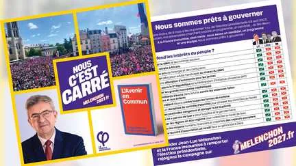 "Nous, c'est carré" : La France insoumise dévoile un tract et une affiche pour marquer le lancement de ses universités d'été