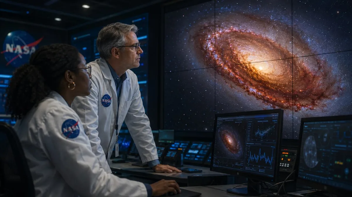 La NASA compartió una increíble imagen de una galaxia a 17 millones de años luz: la consiguieron en conjunto el Hubble y el Webb