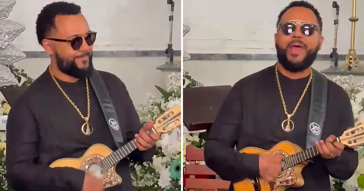 Dudu Nobre se emociona e comanda roda de samba em velório da mãe com presença da ex Adriana Bombom e familiares