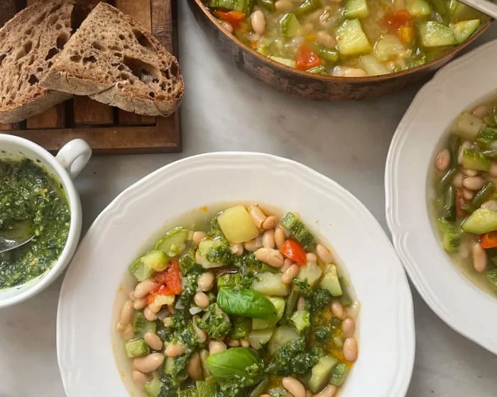 Rachel Roddy’s summer minestrone with pesto – recipe | A kitchen in Rome