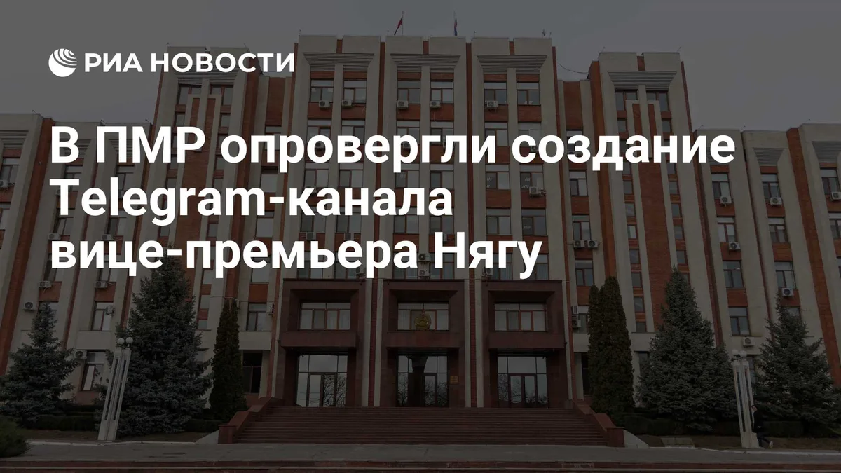 В ПМР опровергли создание Telegram-канала вице-премьера Нягу