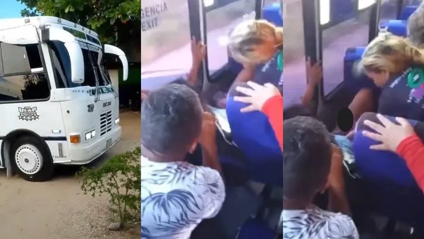 VIDEO: Entró en labores de parto en pleno transporte público y cuatro funcionarias que iban de pasajeras la ayudaron a dar a luz