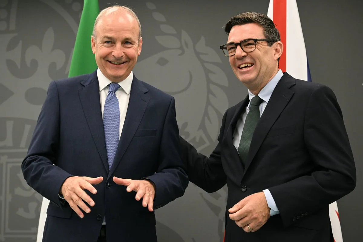 Burnham vows to ‘deepen relationship’ with EU as he hosts Ireland’s Martin