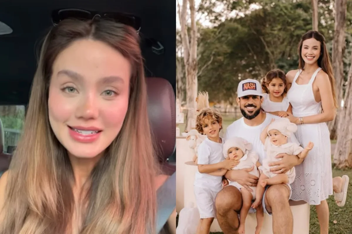 Biah Rodrigues, esposa de Sorocaba, tranquiliza fãs após cirurgia da filha