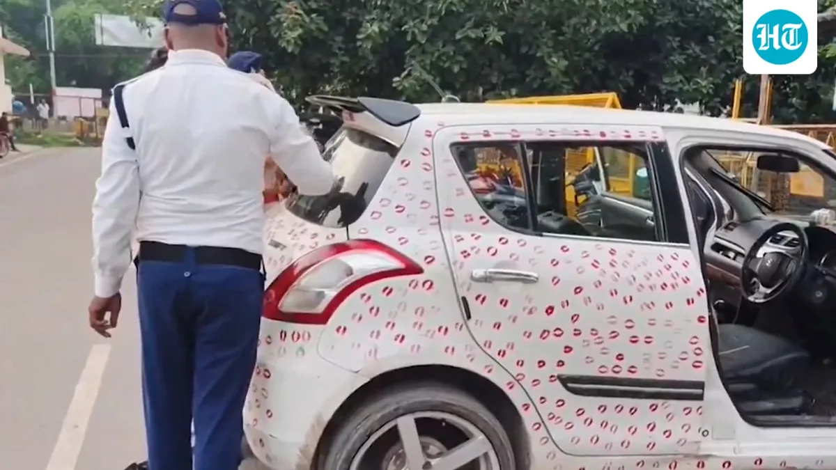 Gwalior car's kiss marks, tinted glass, loud silencers: Which violations can invite trouble for Delhi-NCR motorists