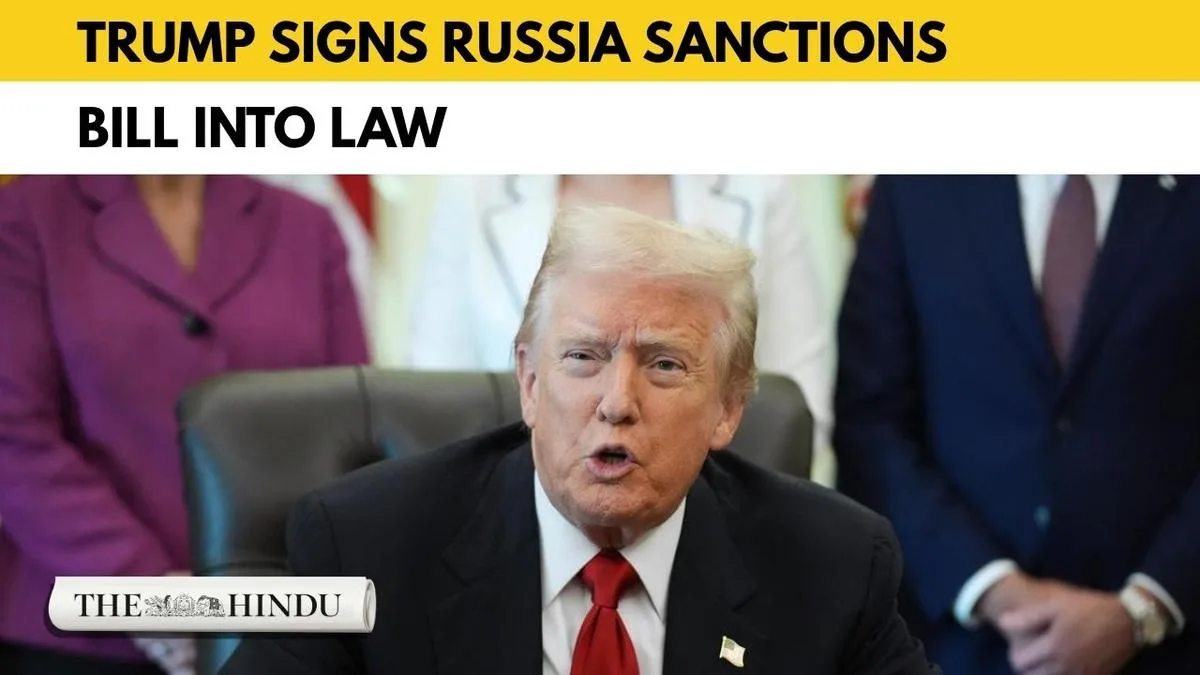 Watch: Trump signs law authorising 100% tariffs on Russian energy buyers