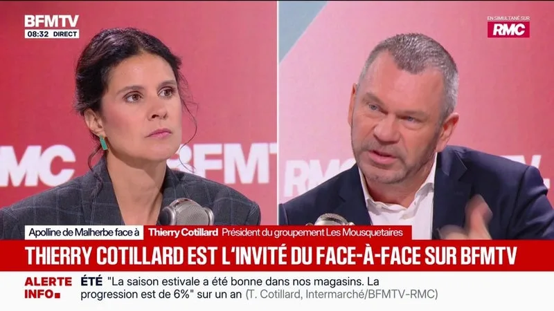 "Le message à passer c'est ‘soyez solidaires de l'agriculture française’", déclare Thierry Cotillard, président du groupement Les Mousquetaires