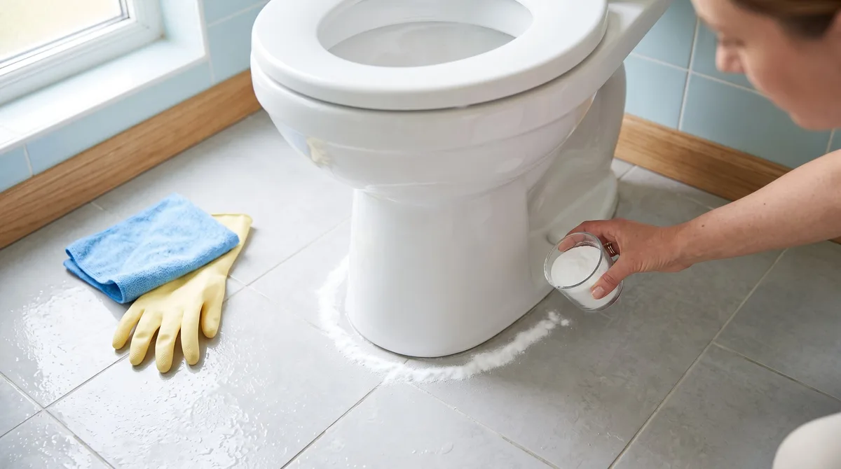 Pon bicarbonato alrededor de la taza del baño antes de dormir: el truco para las mañanas