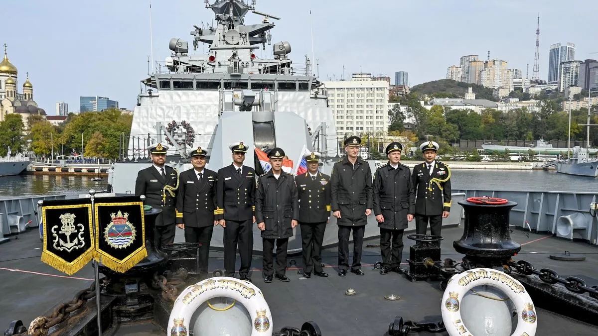 Indian Navy’s third anti-submarine warfare shallow water craft Mangrol, commissioned in Mumbai