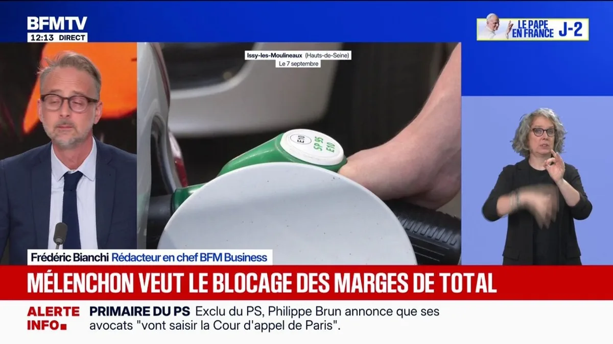 Prix des carburants: Jean-Luc Mélenchon demande "le blocage des marges" de Total