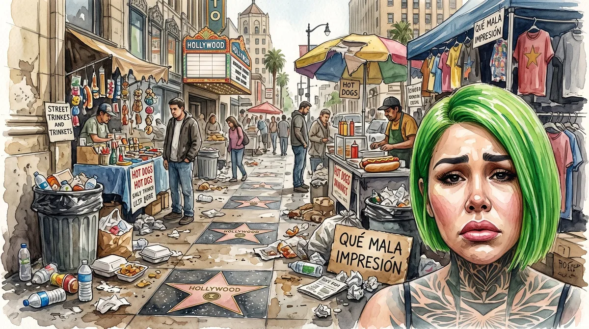 Yina Calderón expresó su decepción al conocer el Paseo de la Fama de Hollywood en Los Ángeles: “Yo me imaginaba algo diferente”