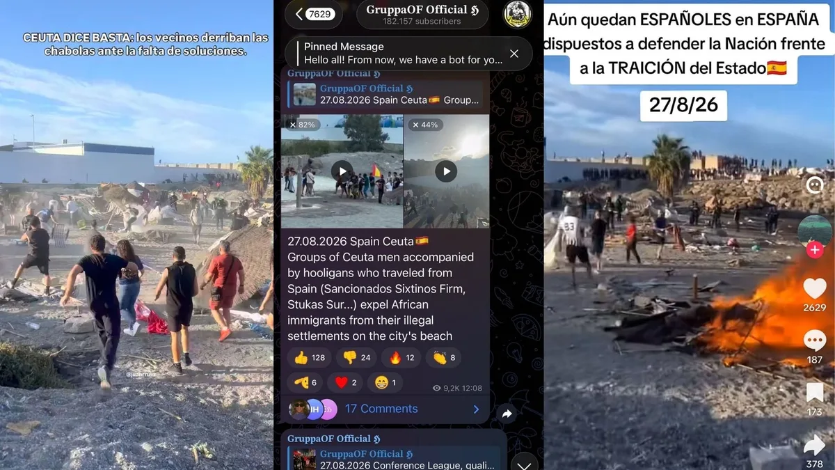 La “situación límite” lleva la violencia a Ceuta: el cóctel explosivo de grupos ultras, “desinformación” en redes y descontento social tras un mes de caos