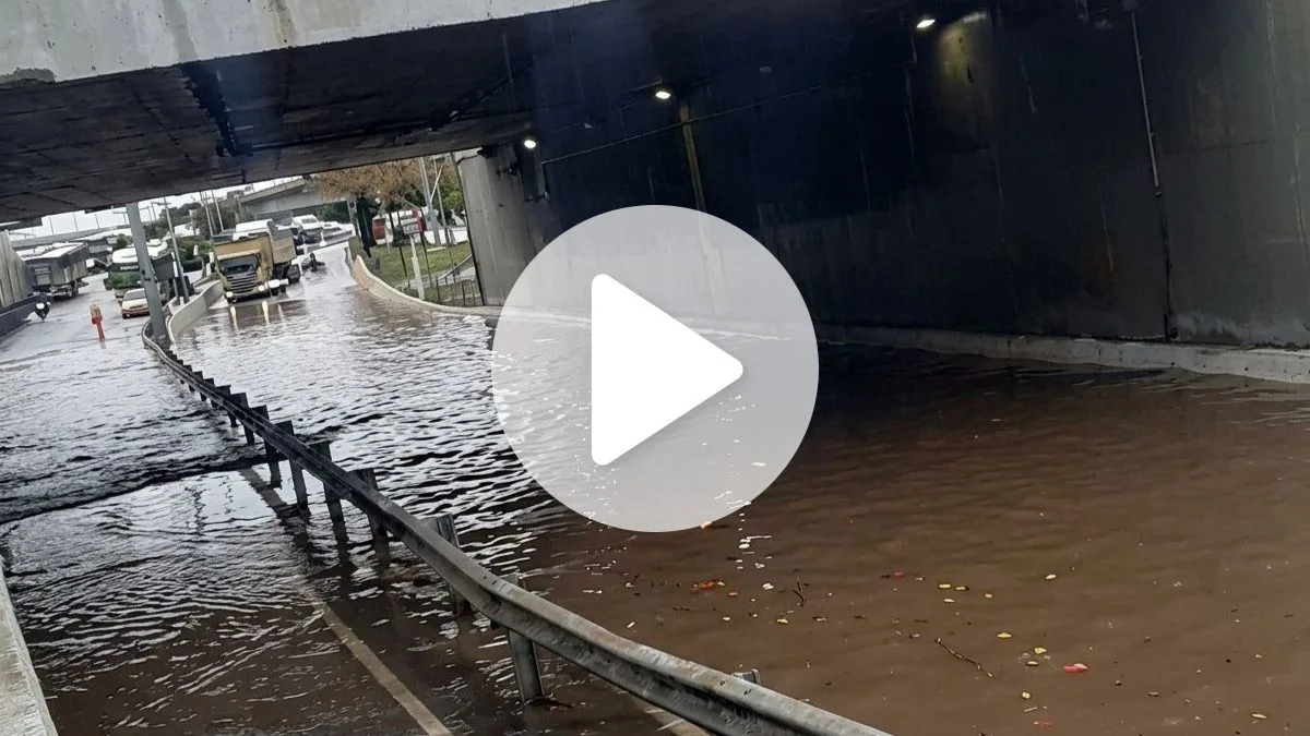 VÍDEO: Rio Tietê sobe e marginal é tomada pela água e interditada após forte chuva em São Paulo