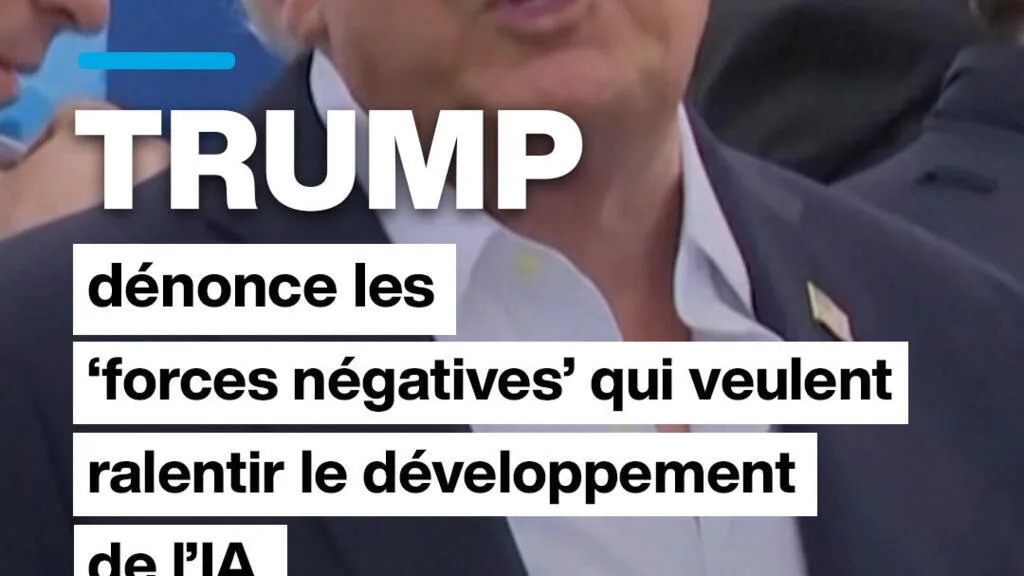 Trump dénonce les "forces négatives" voulant ralentir le développement de l'IA